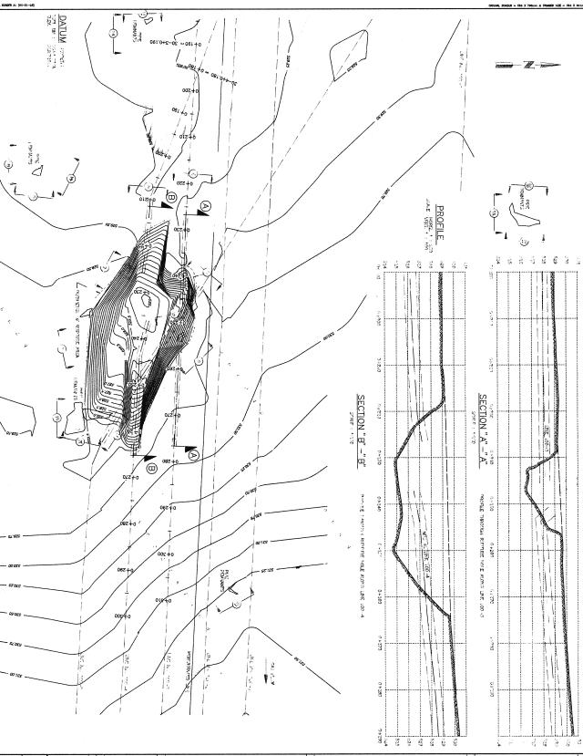 Topographic Plan View for Line Break