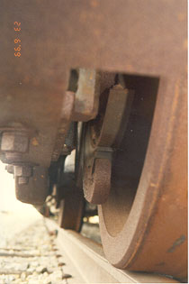 Figure 17 - End view of roller bearing housing on railiner