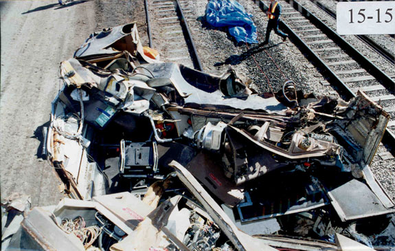 Interior of cabin looking forward from top of locomotive