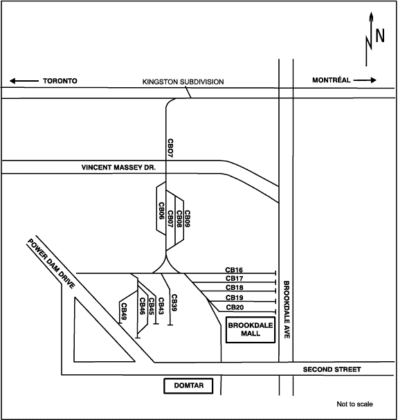 Figure 1 - Layout of Wesco spur and yard CB